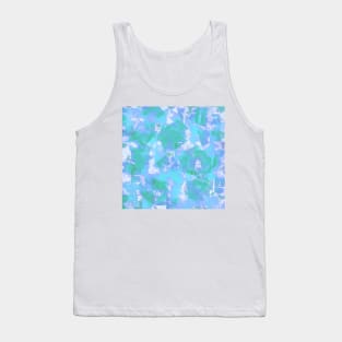 Abstract Swatches in Pastel Blue & Green Tank Top